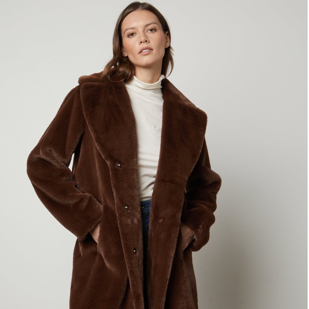 EVALYN LUX FAUX FUR COAT, by Velvet